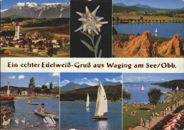 Waging See mit Untersberg Chiemgaubergen Strandkur