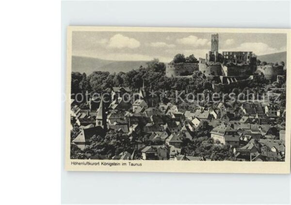 Koenigstein Taunus Stadtansicht mit Burgruine Königstein