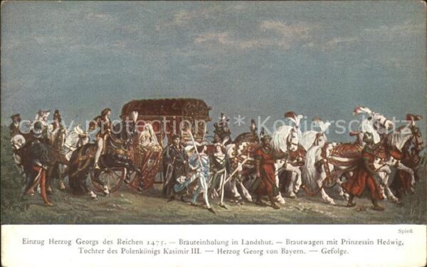 Landshut Isar Einzug Herzog Georgs des Reichen Braute