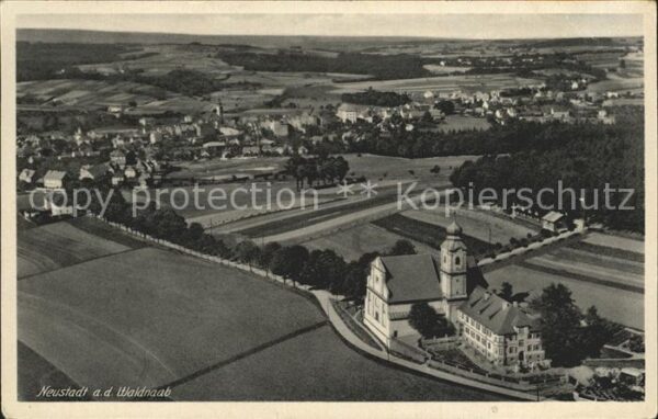Neustadt Waldnaab Fliegeraufnahme Kirche