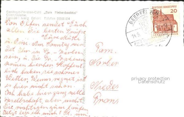 Olfen Odenwald Gasthaus Pension Zum Finkenbachtal – Bild 2