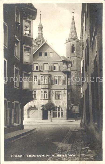 Villingen-Schwenningen Strassenpartie mit Münster