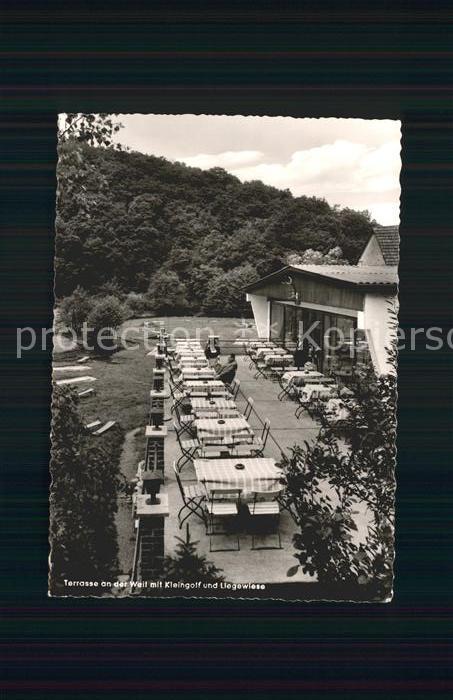 Neuweilnau Gaststätte Erbismühle Terrasse an der W