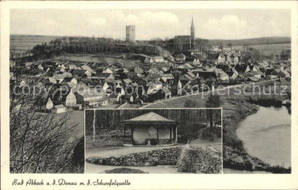 Bad Abbach Panorama Burg Kirche Schwefelquelle