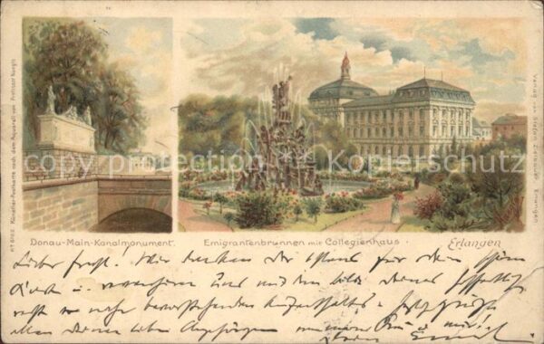 Erlangen Donau Main Kanalmonument Emigrantenbrun