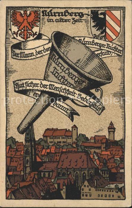 Nuernberg Nürnberger Trichter Steinzeichnung