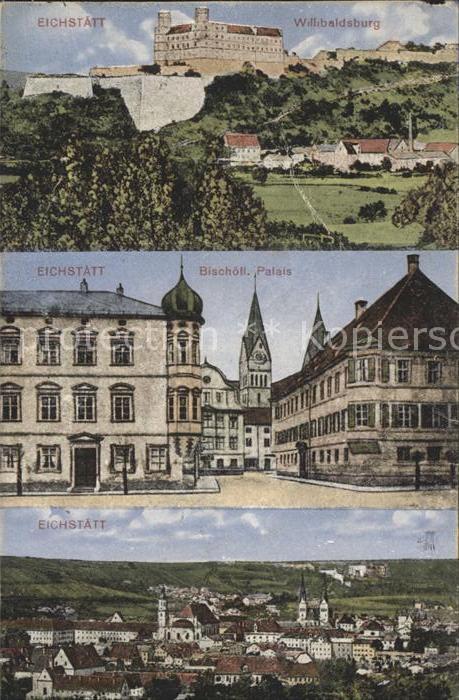 Eichstaett Oberbayern Willibaldsburg Bischöfl Palais Stadtbli