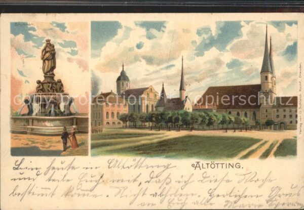 Altoetting Brunnen Wallfahrtskirche