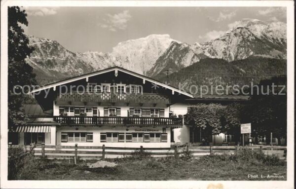 Schoenau Berchtesgaden Gasthaus Zillnhäusl mit Göll und Brett