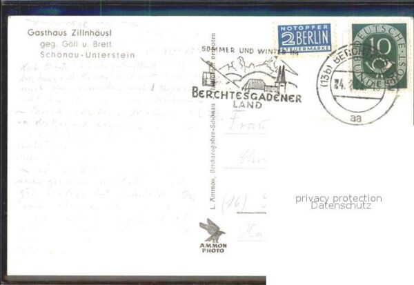 Schoenau Berchtesgaden Gasthaus Zillnhäusl mit Göll und Brett – Bild 2