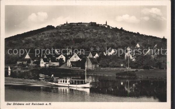 Dilsberg mit Rainbach am Neckar Motorboot