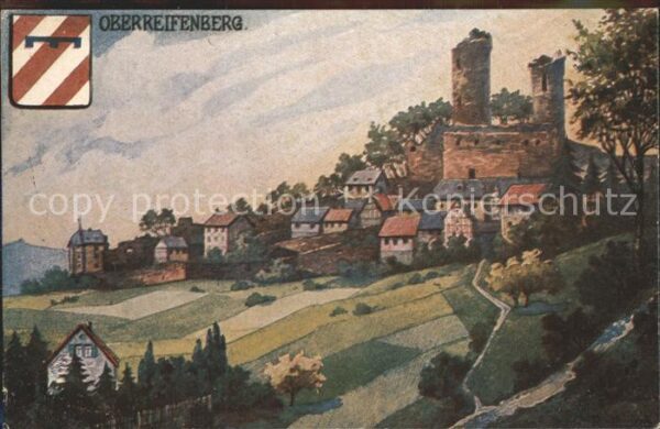 Oberreifenberg Burgruine Künstlerkarte