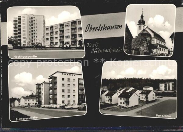 Obertshausen Hochhauspartie Kirche Biebererstr Teila