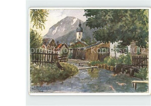 Garmisch-Partenkirchen Am Mühltal Künstlerkarte