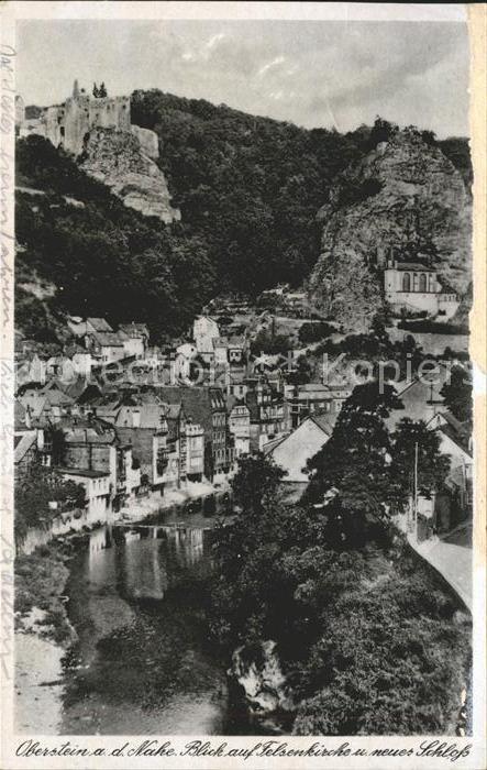 Oberstein Nahe mit Felsenkirche und Schloß