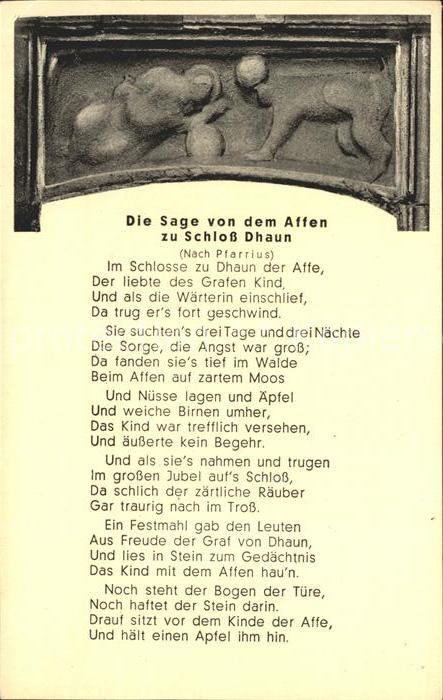 Dhaun Schloß Sage vom Affen
