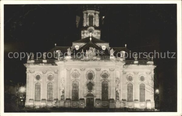 Saarbruecken Ludwigskirche bei Nacht