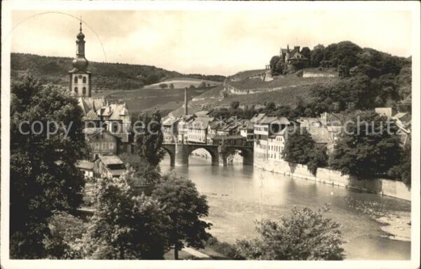 Bad Kreuznach Alte Brücke mit Schloß Kauzenburg