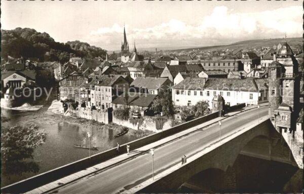 Bad Kreuznach Neue Brücke mit Ellerbachmündung