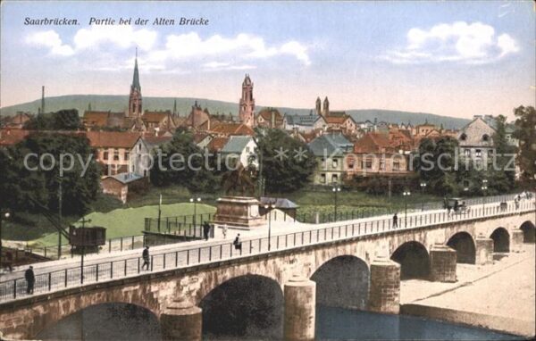 Saarbruecken Partie an der alten Brücke