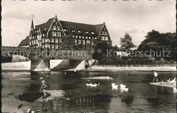 Bad Kreuznach Neue Brücke mit St. Marienwörth