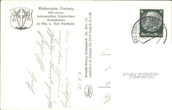 Limburg Lahn Fliegeraufnahme mit Klosterruine mit Is – Bild 2