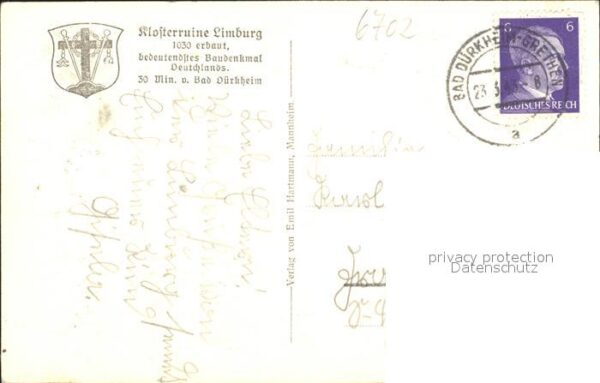 Bad Duerkheim Blick von Klosterruine Limburg – Bild 2