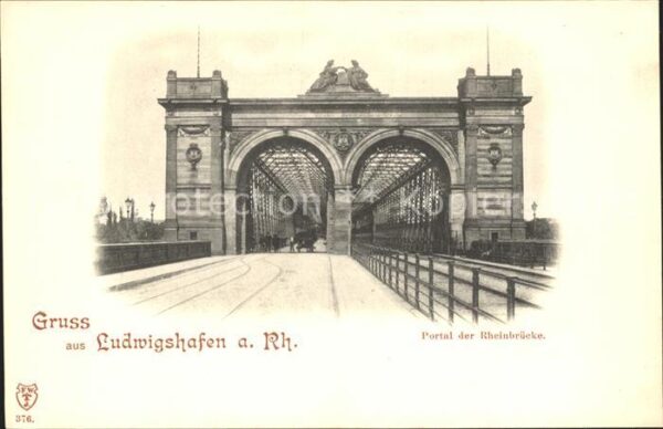 Ludwigshafen Rhein Portal der Rheinbrücke