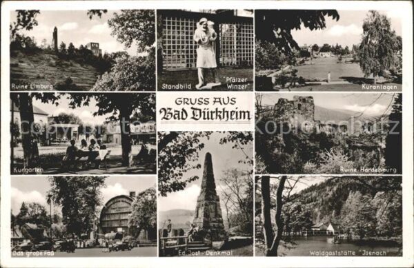 Bad Duerkheim Standbild Pfälzer Winzer Kurpark Ruine-