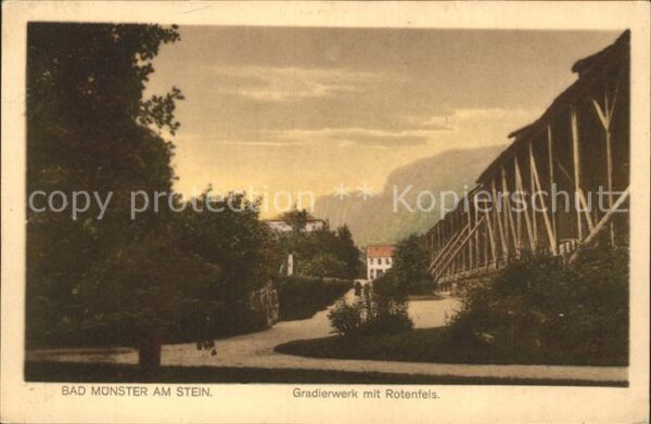 Bad Muenster Stein Ebernburg Gradierwerk mit Rotenfels
