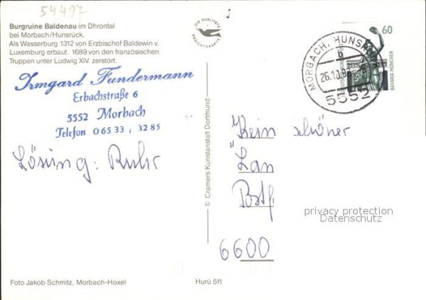 Morbach Hunsrueck Burgruine Baldenau – Bild 2