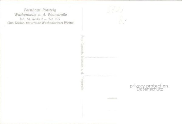 Wachenheim Weinstrasse Forsthaus Rotsteig – Bild 2