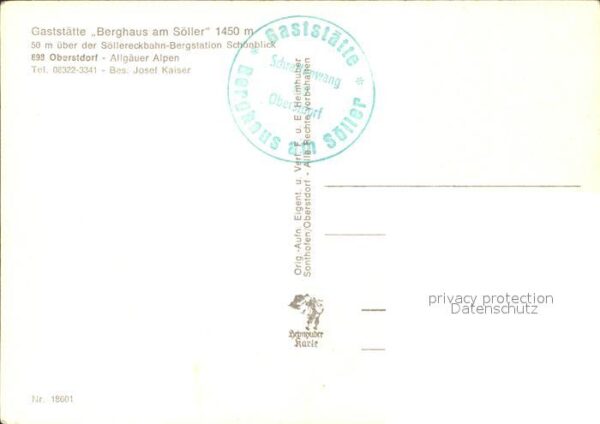 Oberstdorf Berghaus am Söller Söllereckbahn – Bild 2