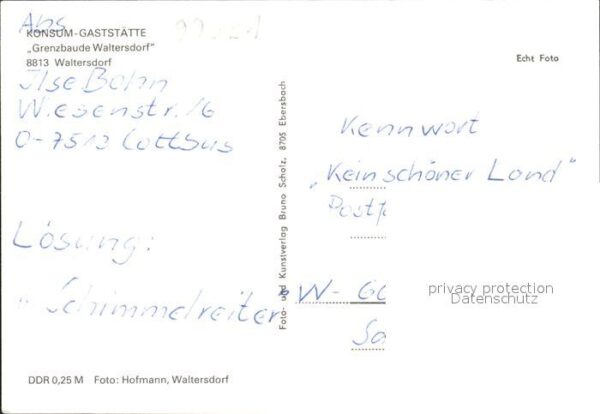 Waltersdorf Zittau Konsum Gaststätte Grenzbaude – Bild 2