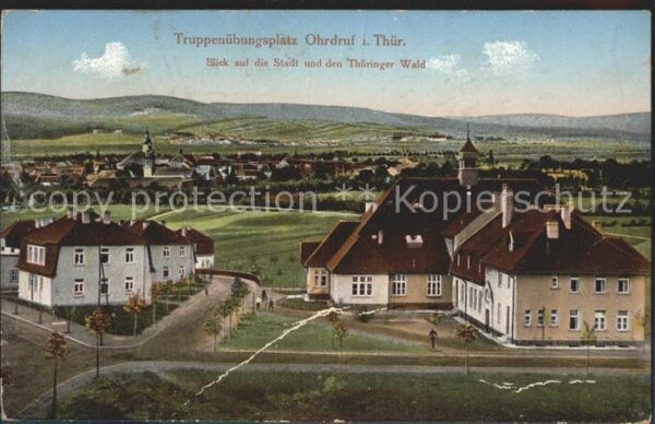 Ohrdruf Truppenübungsplatz mit Stadt