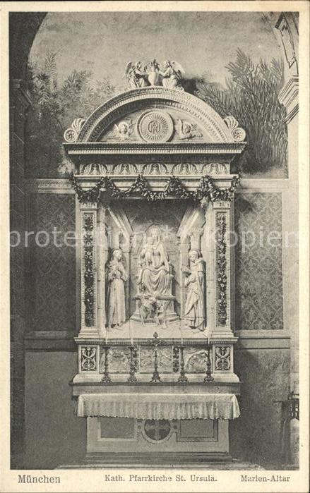 Muenchen Katholische Pfarrkirche St Ursula Marle