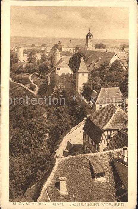 Rothenburg Tauber Blick vom Burgturm