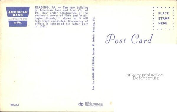 Reading Pennsylvania American Bank Trust Co – Bild 2