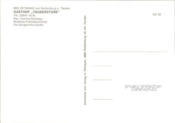 Detwang Gasthof Tauberstube – Bild 2