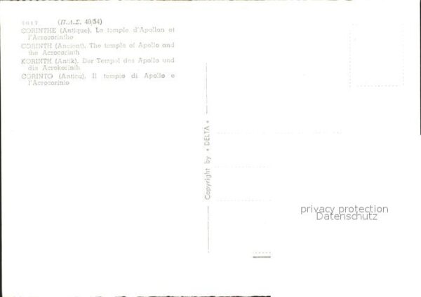 Korinth Corinthe Tempel Apollo Acrokorinth – Bild 2