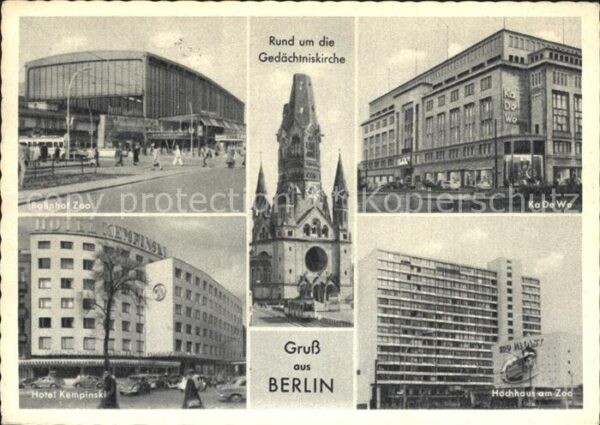 Berlin Bahnhof Zoo Hotel Kempinski Gedächtnisk