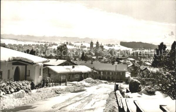 Lindenberg Allgaeu Teilansicht mit Bregenzer Wald Bergen