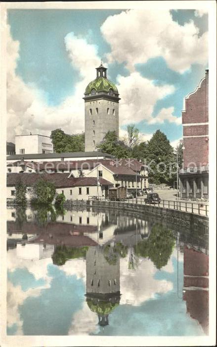 Boras Parti av Viskan med Caroli kyrka i bakg