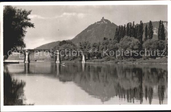 Bad Honnef Rheinbrücke Grafenwerth mit Drachenfels
