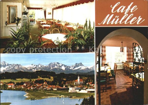 Lechbruck See Cafe Müller Gaststube Panorama