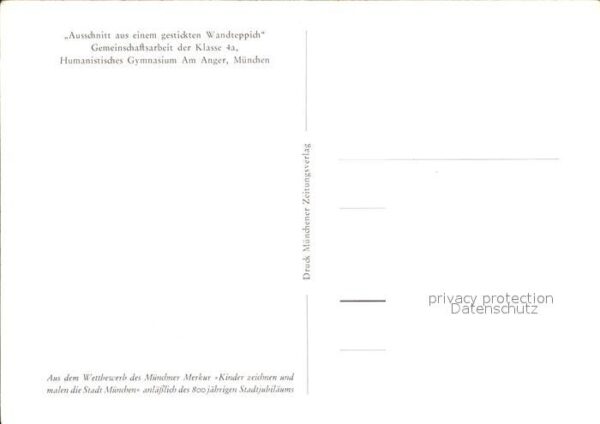 Muenchen Wandteppich Humanistisches Gymnasium Am – Bild 2
