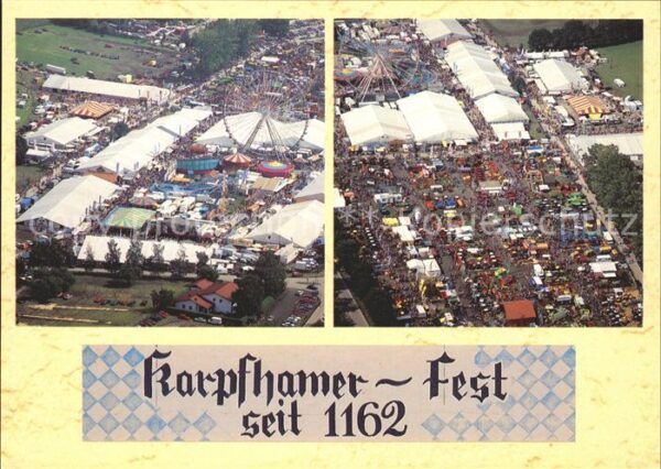 Karpfham Volksfestwiese in Karpfham Fliegeraufna