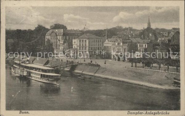 Bonn Rhein Dampfer Anlegebrücke Fahrgastschiff