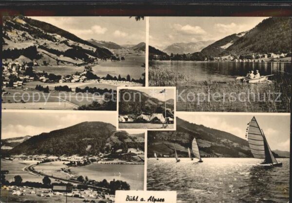 Buehl Alpsee Panorama Bootspartie Zeltplatz Strand S
