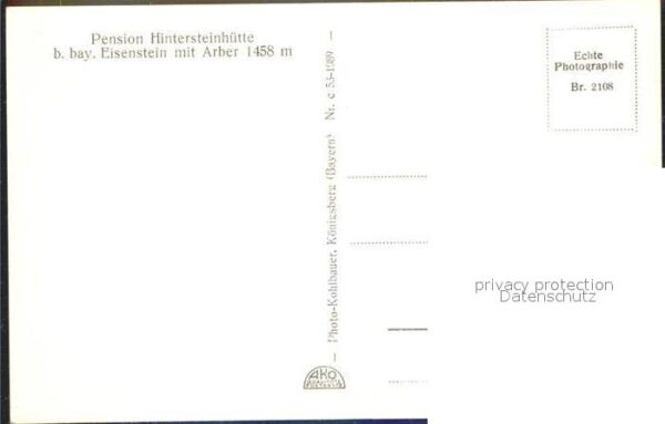 Bayerisch Eisenstein Pension Hintersteinhütte mit Arber – Bild 2
